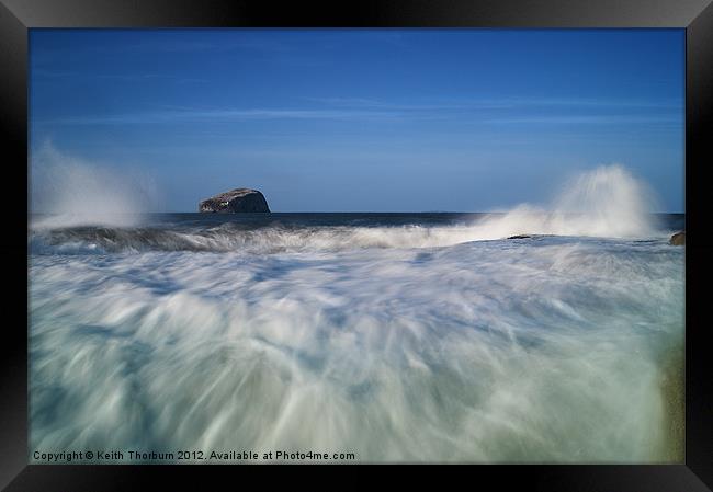 Bass Rock from Tantallon Beach Framed Print by Keith Thorburn EFIAP/b