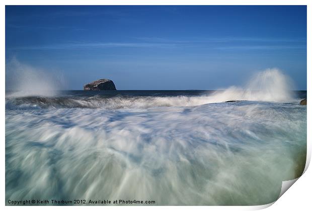 Bass Rock from Tantallon Beach Print by Keith Thorburn EFIAP/b