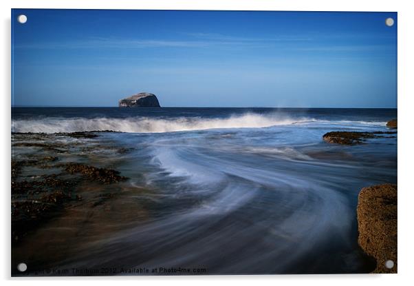 Bass Rock from Tantallon Beach Acrylic by Keith Thorburn EFIAP/b