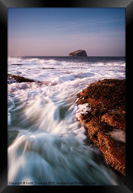 Bass Rocks and wild seas Framed Print by Keith Thorburn EFIAP/b