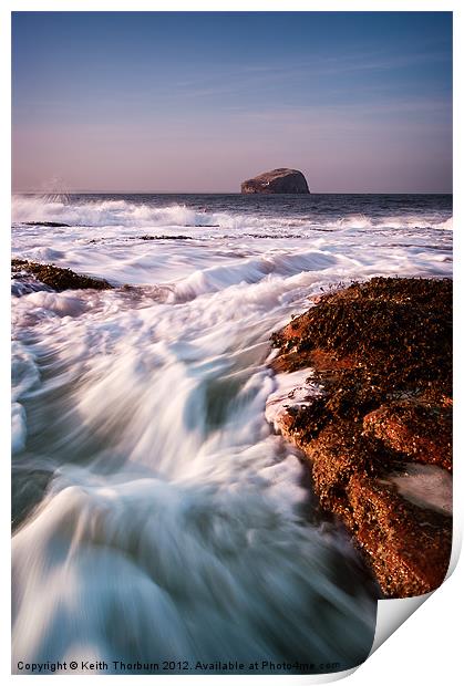 Bass Rocks and wild seas Print by Keith Thorburn EFIAP/b
