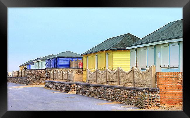 Fleetwood Beach Huts Framed Print by Jacqui Kilcoyne