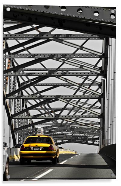 Bayonne Bridge Acrylic by pauline morris