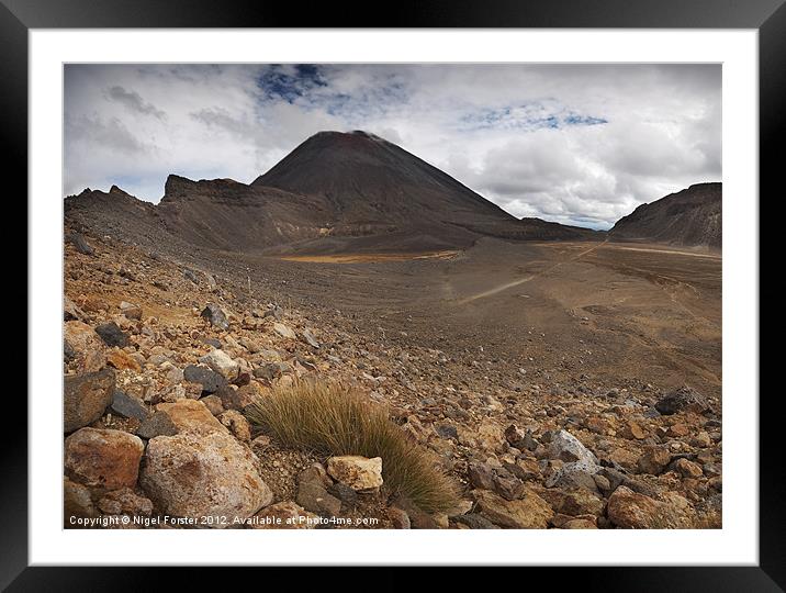 Tongariro landscape Framed Mounted Print by Creative Photography Wales