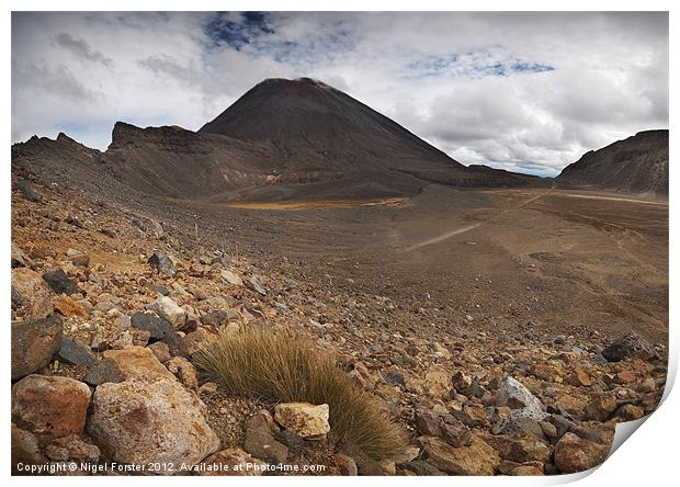 Tongariro landscape Print by Creative Photography Wales