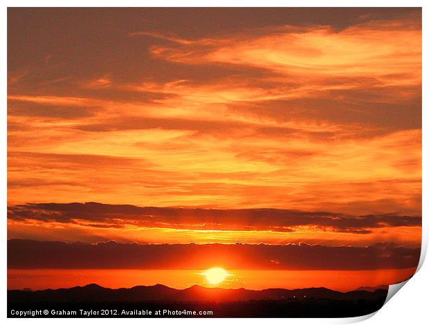 Shades of Golden Sunrise Print by Graham Taylor