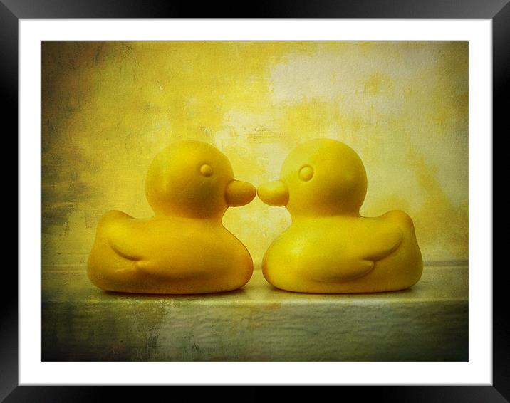 I love you ducky!! Framed Mounted Print by Heather Newton