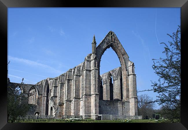 Bolton Abbey Framed Print by John Biggadike