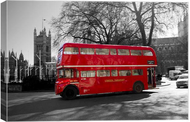 Classic Red Routmaster bus Canvas Print by David French