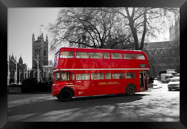 Classic Red Routmaster bus Framed Print by David French