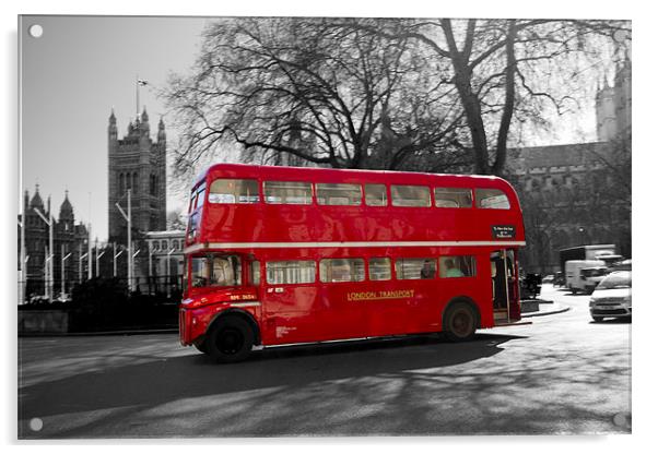 Classic Red Routmaster bus Acrylic by David French
