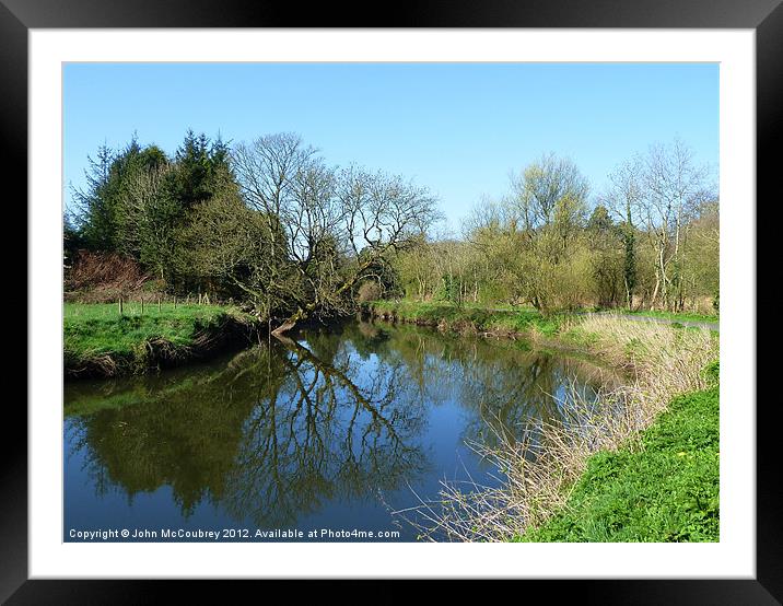 Bend in the River Lagan Framed Mounted Print by John McCoubrey