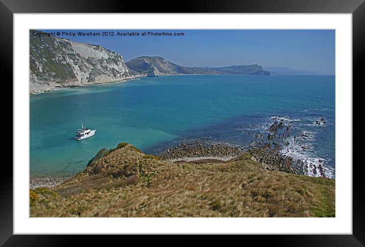 At anchor in Mupe Bay Framed Mounted Print by Phil Wareham