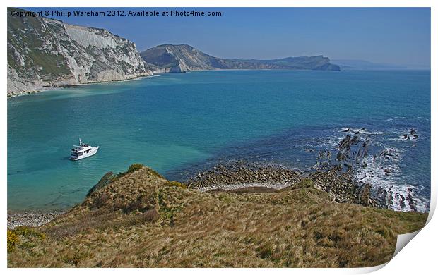 At anchor in Mupe Bay Print by Phil Wareham