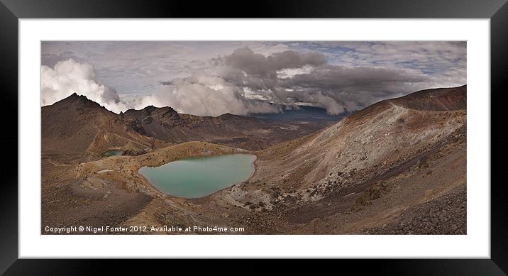 Blue Lagoon Tongariro Framed Mounted Print by Creative Photography Wales