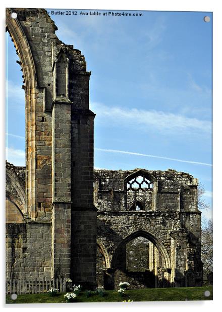 Bolton Abbey Arch Windows Acrylic by Roger Butler