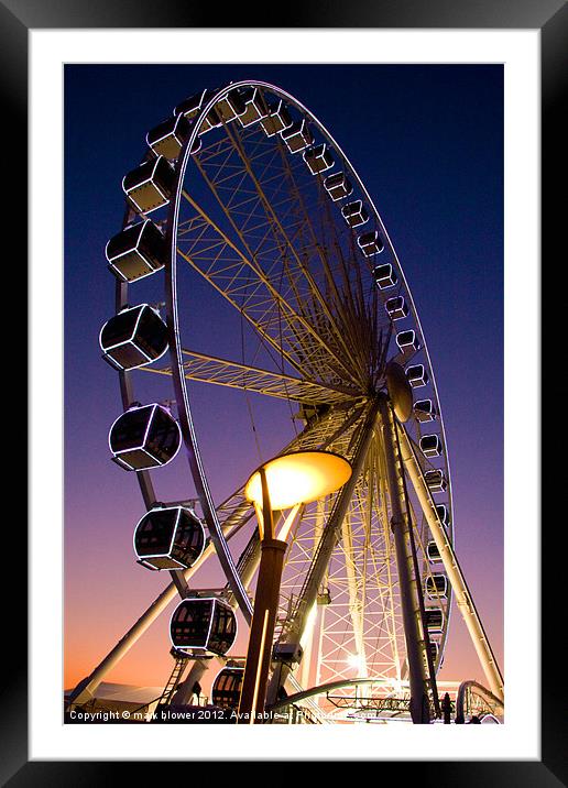 Brighton Big Wheel Framed Mounted Print by mark blower