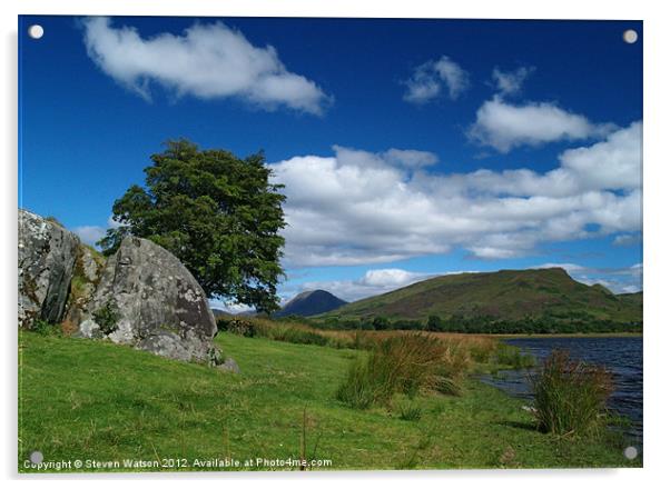 By The Loch Acrylic by Steven Watson