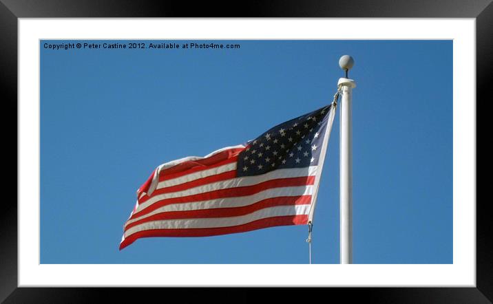 Old Glory Framed Mounted Print by Peter Castine