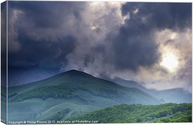 Piano Grande - Stormy Mountains Canvas Print by Philip Pound