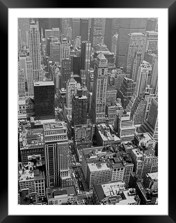 NYC - B&W Framed Mounted Print by Tom Gomez