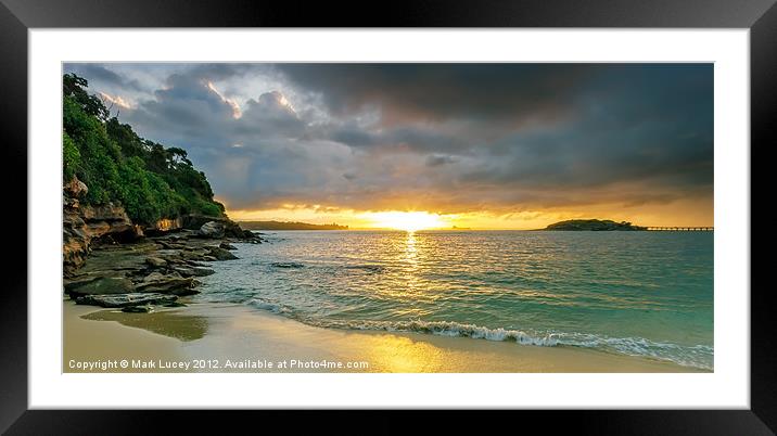 Rays of Congwong Bay Framed Mounted Print by Mark Lucey