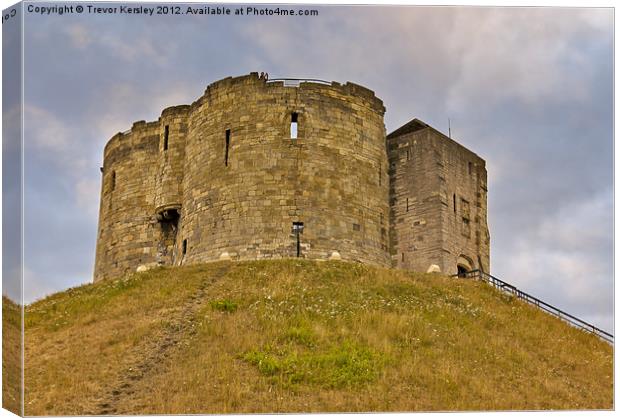Clifford's Tower - York Canvas Print by Trevor Kersley RIP