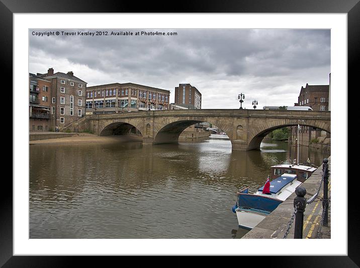 Ouse Bridge - York Framed Mounted Print by Trevor Kersley RIP