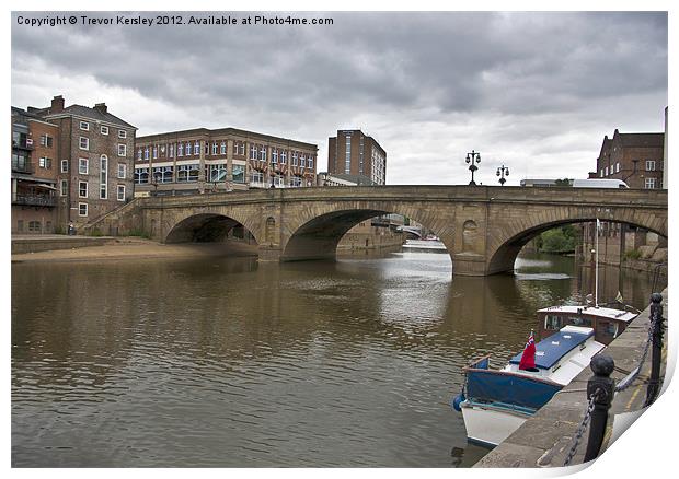 Ouse Bridge - York Print by Trevor Kersley RIP