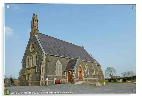 Anahilt Parish Church Acrylic by John McCoubrey