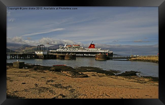 The Arran ferry Framed Print by jane dickie