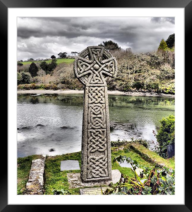 Celtic Cross Framed Mounted Print by Ian Cocklin