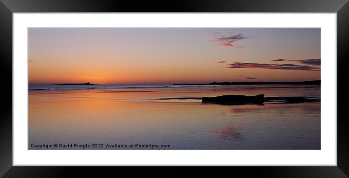 Warkworth Beach Sunrise Framed Mounted Print by David Pringle
