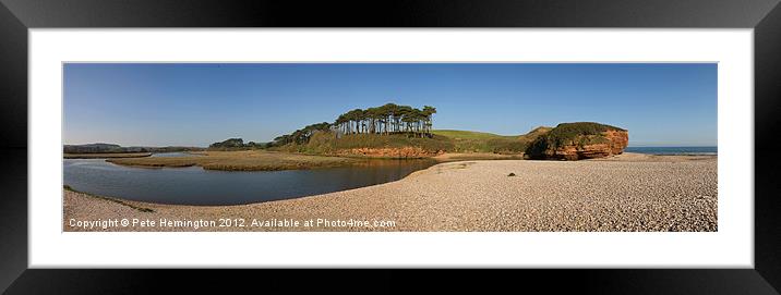 Budleigh Beach and Otter Estuary Framed Mounted Print by Pete Hemington
