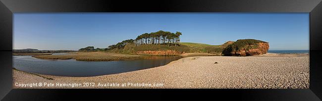 Budleigh Beach and Otter Estuary Framed Print by Pete Hemington