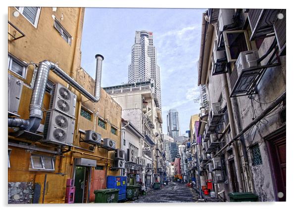 China Town Acrylic by Tony Bates
