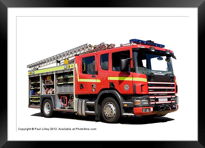 Fire & Rescue Pump Framed Mounted Print by Digitalshot Photography
