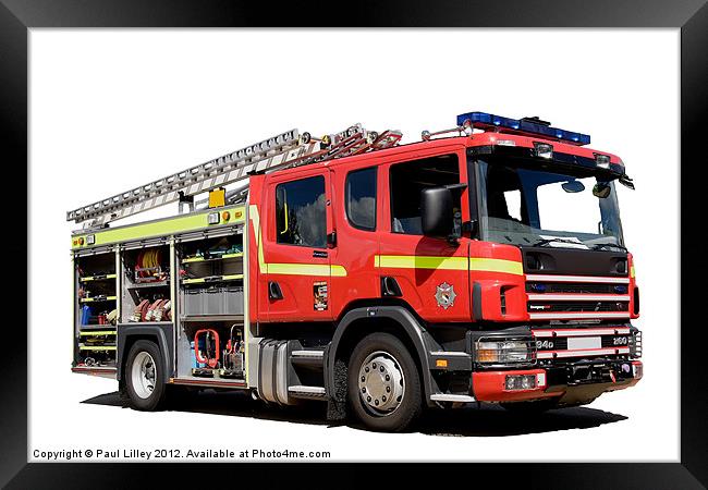 Fire & Rescue Pump Framed Print by Digitalshot Photography