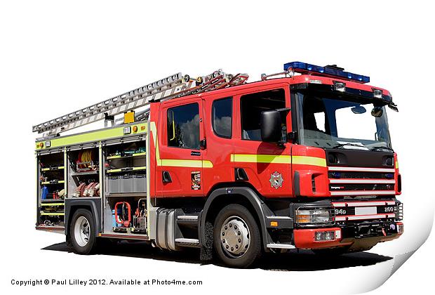 Fire & Rescue Pump Print by Digitalshot Photography