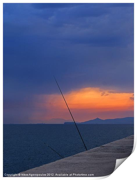 Hidden fisherman Print by Alfani Photography