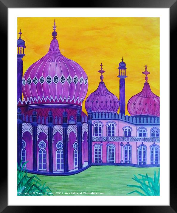 Purple Pavilion Brighton Framed Mounted Print by Sarah Bonnot