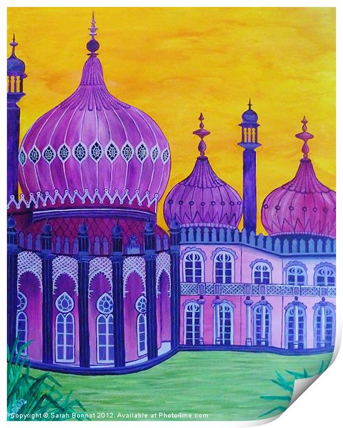 Purple Pavilion Brighton Print by Sarah Bonnot