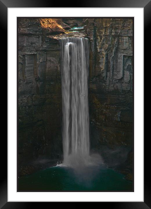 Taughannock Falls, NY Framed Mounted Print by pauline morris