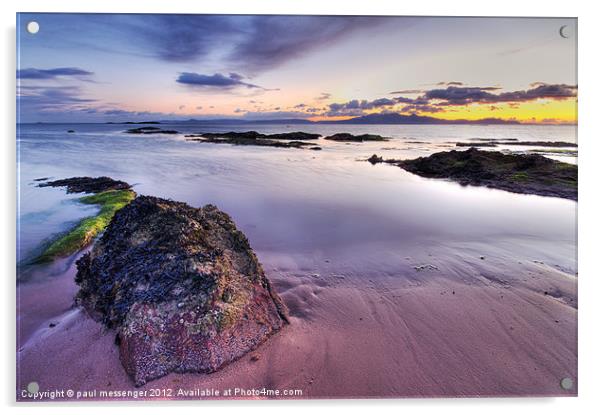 West Coast Sunset. Acrylic by Paul Messenger
