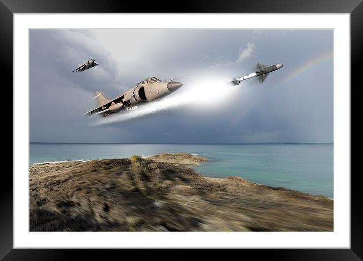 Sea Harriers in action Framed Mounted Print by Gary Eason