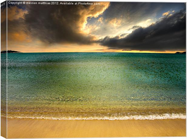 the calm before the storm Canvas Print by meirion matthias