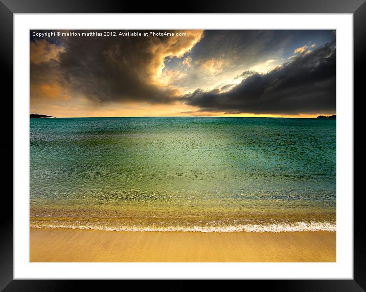 the calm before the storm Framed Mounted Print by meirion matthias