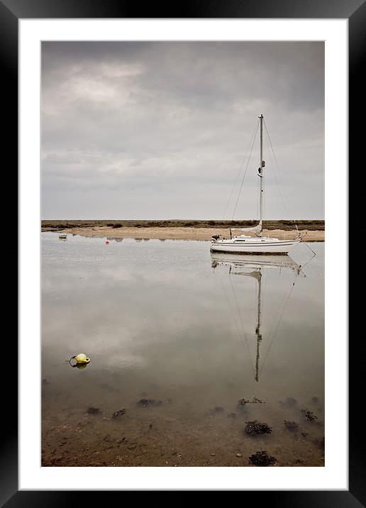 Burham Overy Staithe Reflections Framed Mounted Print by Paul Macro
