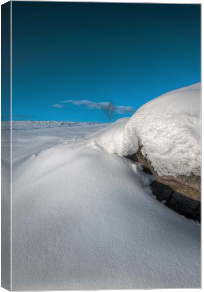 Snow Drift on Stanage Edge Canvas Print by Natures' Canvas: Wall Art  & Prints by Andy Astbury