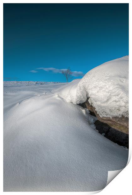 Snow Drift on Stanage Edge Print by Natures' Canvas: Wall Art  & Prints by Andy Astbury